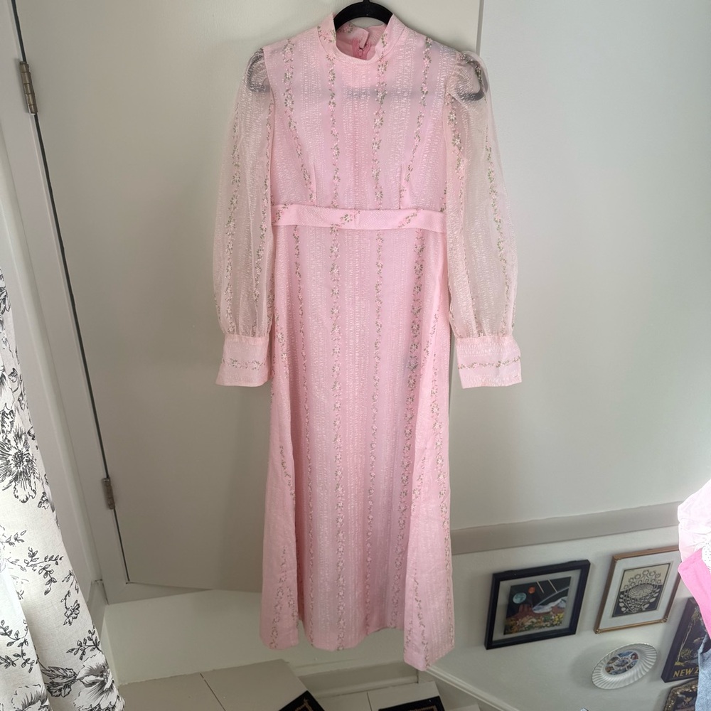 Vintage 1970s Handmade Bridesmaid Prom Dress